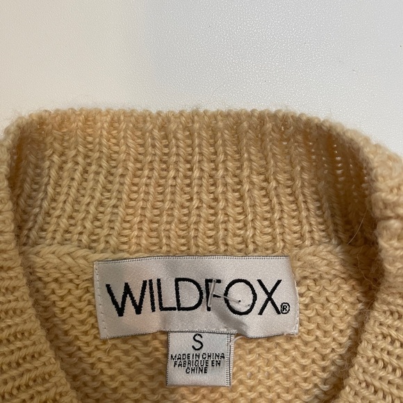 Wildfox Cat Face Whiskers Peach Sweater sz S - Picture 5 of 9